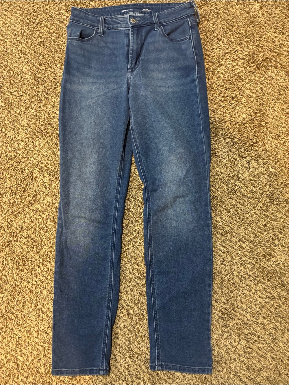 Old Navy Straight Leg Jeans in Dark Indigo Blue